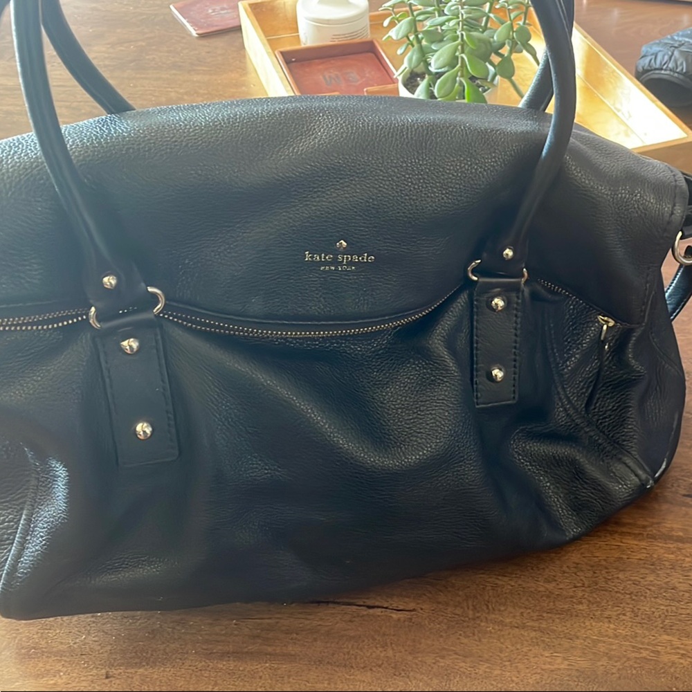 Kate Spade Black Leather Work Bag/Carry-on Bag
